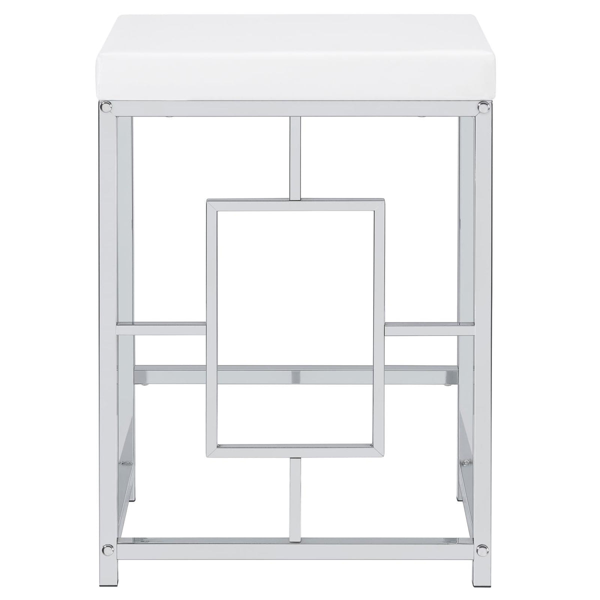 Jackson White and Chrome 4-Piece Multipurpose Counter Height Table Set from Coaster - Luna Furniture