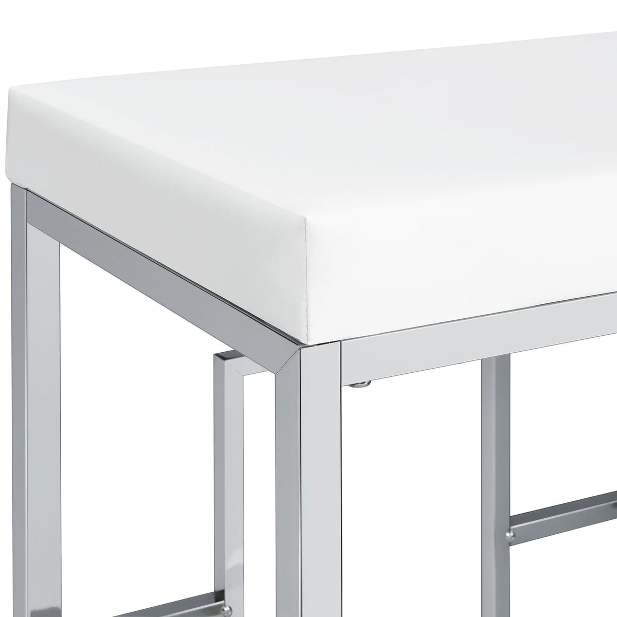 Jackson White and Chrome 4-Piece Multipurpose Counter Height Table Set from Coaster - Luna Furniture