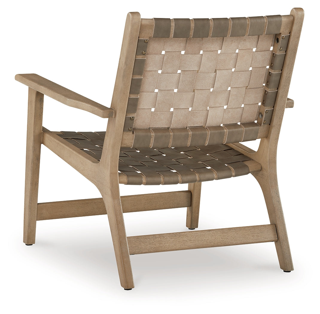 Jameset Taupe Accent Chair from Ashley - Luna Furniture