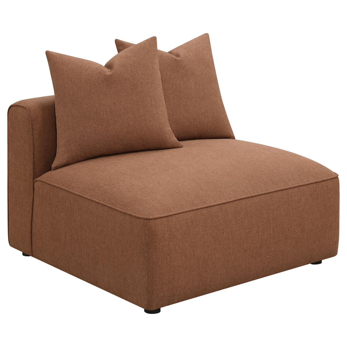 Jennifer Terracotta Upholstered Tight Back Armless Chair from Coaster - Luna Furniture
