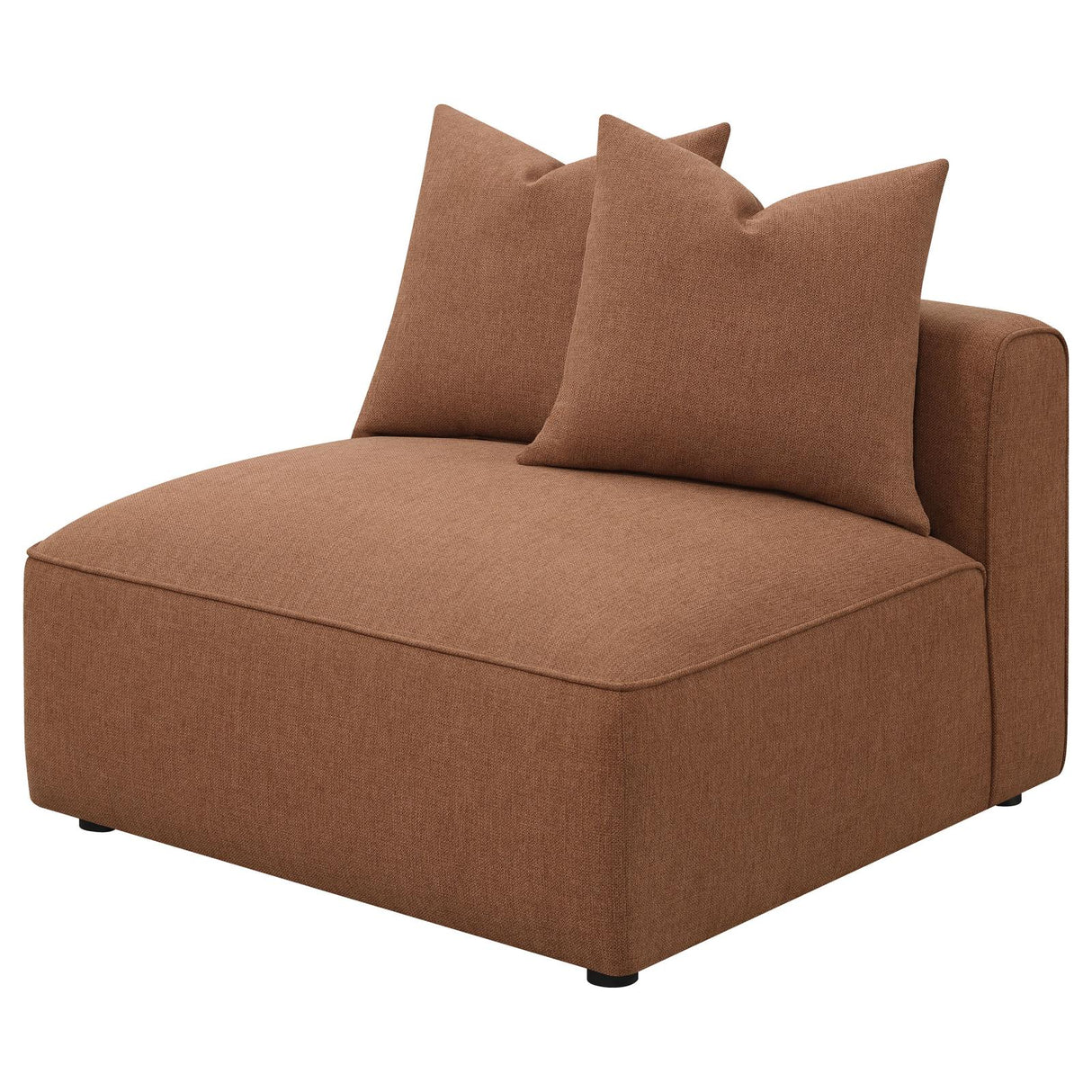 Jennifer Terracotta Upholstered Tight Back Armless Chair from Coaster - Luna Furniture