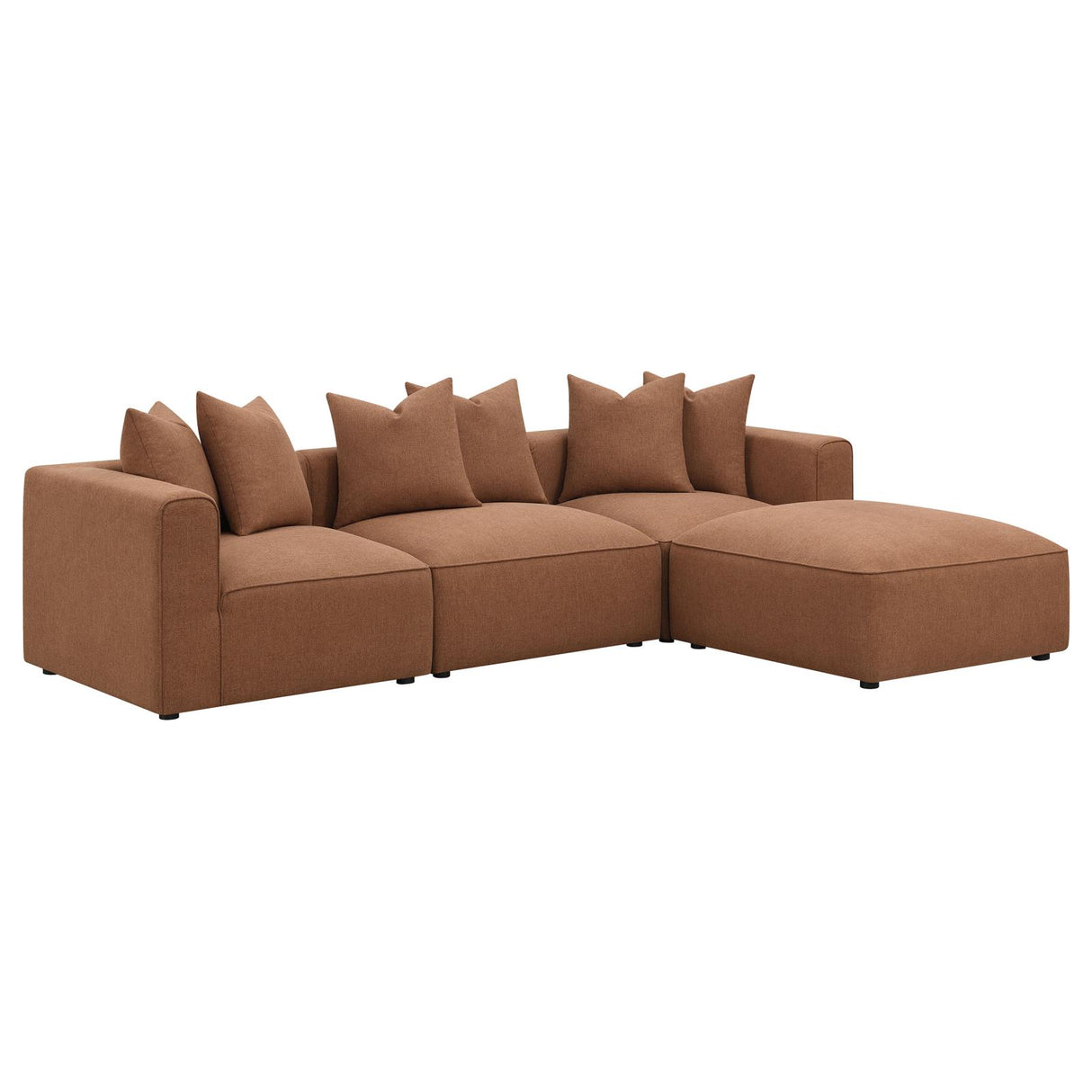 Jennifer Terracotta Upholstered Tight Back Armless Chair from Coaster - Luna Furniture