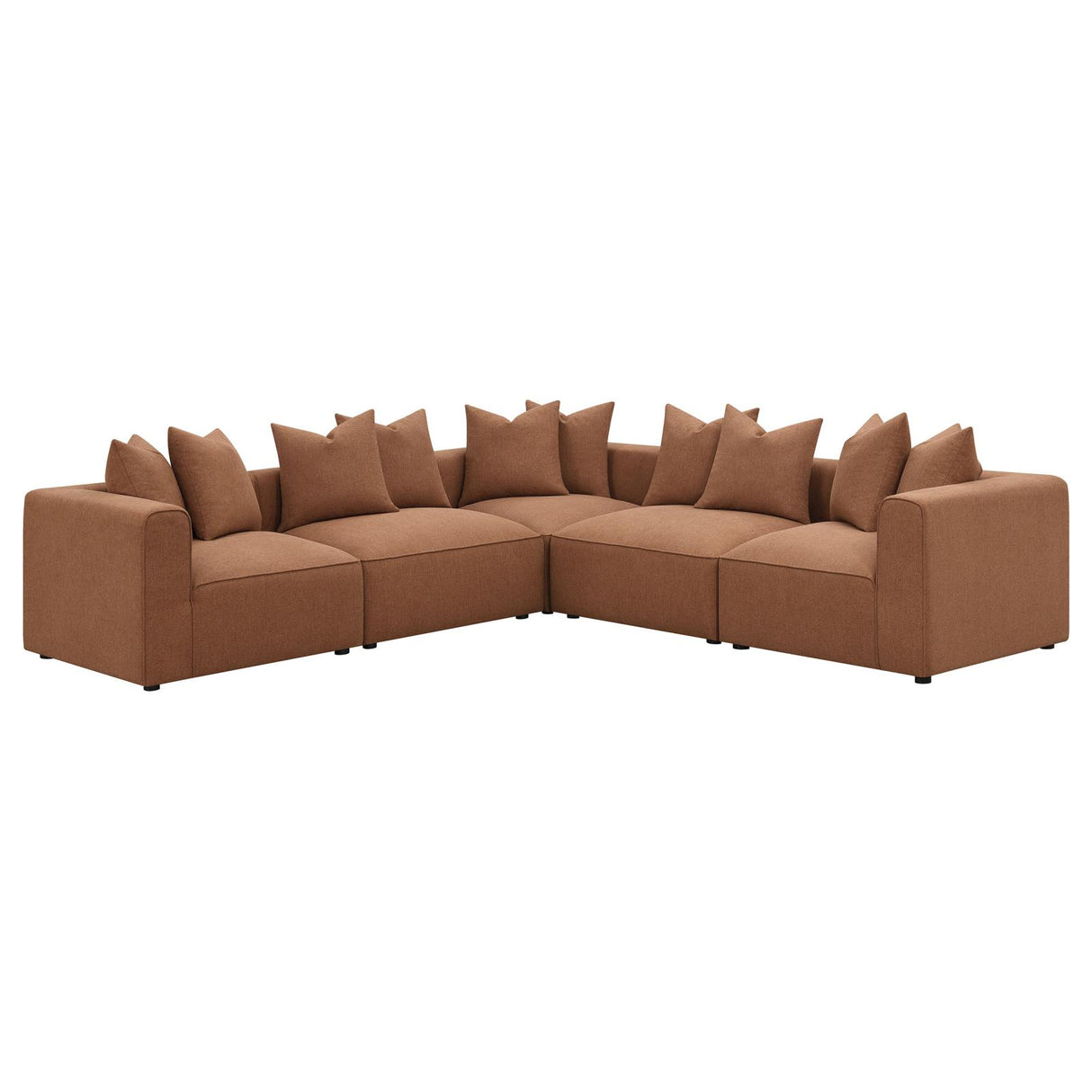Jennifer Terracotta Upholstered Tight Back Armless Chair from Coaster - Luna Furniture