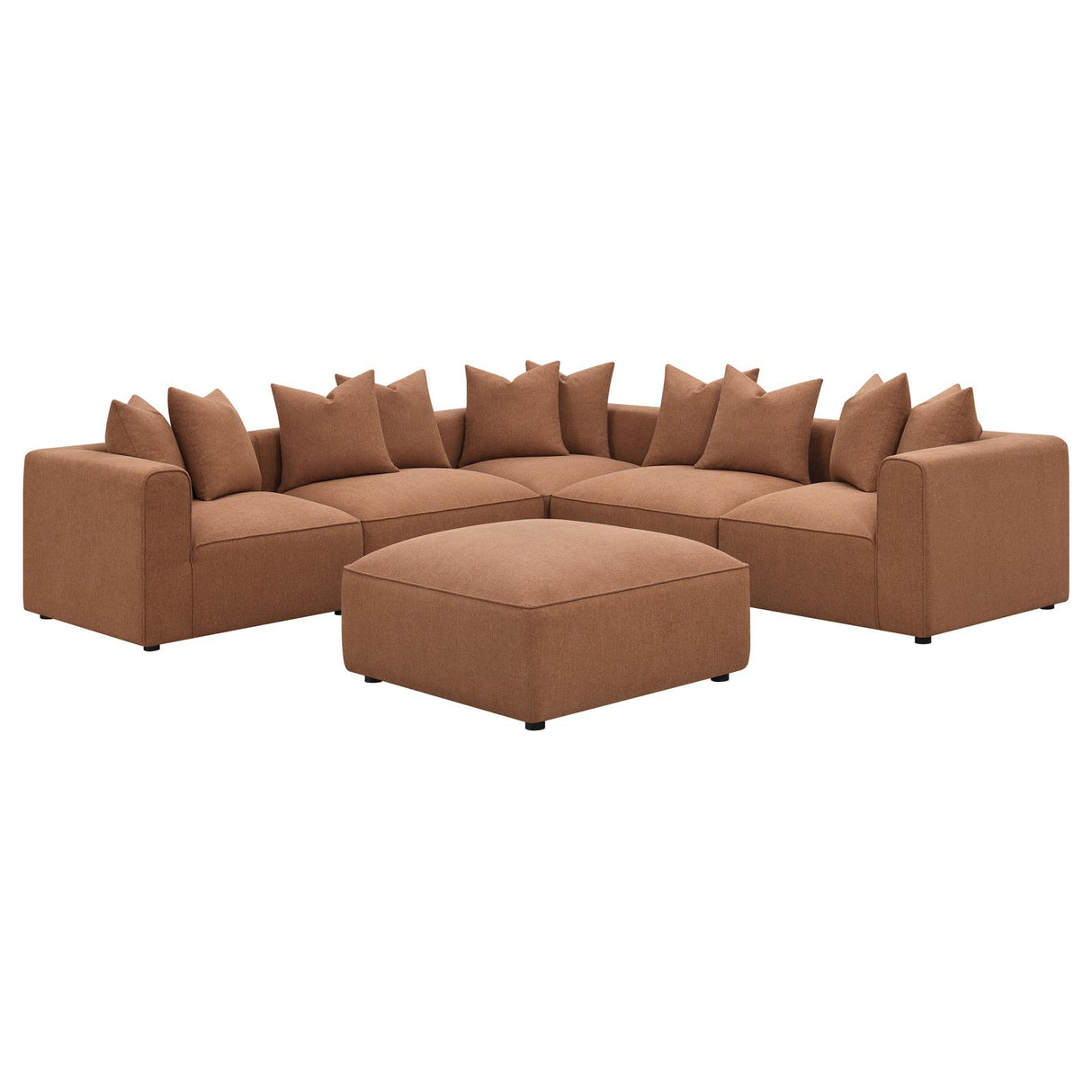 Jennifer Terracotta Upholstered Tight Back Armless Chair from Coaster - Luna Furniture