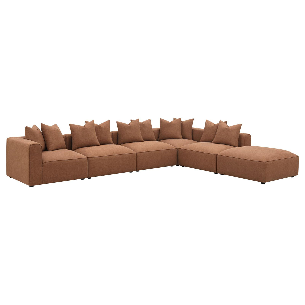 Jennifer Terracotta Upholstered Tight Back Armless Chair from Coaster - Luna Furniture
