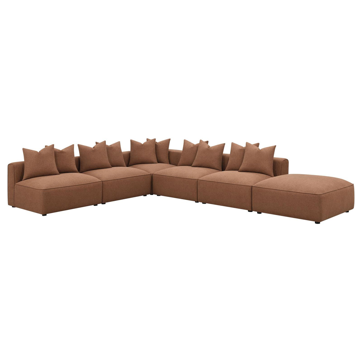Jennifer Terracotta Upholstered Tight Back Armless Chair from Coaster - Luna Furniture