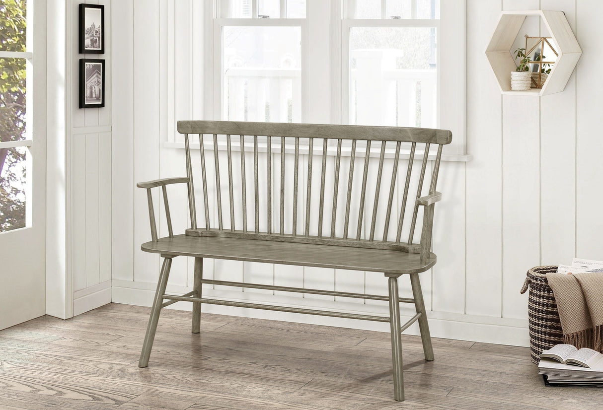 Jerimiah Spindleback Gray Bench from Crown Mark - Luna Furniture