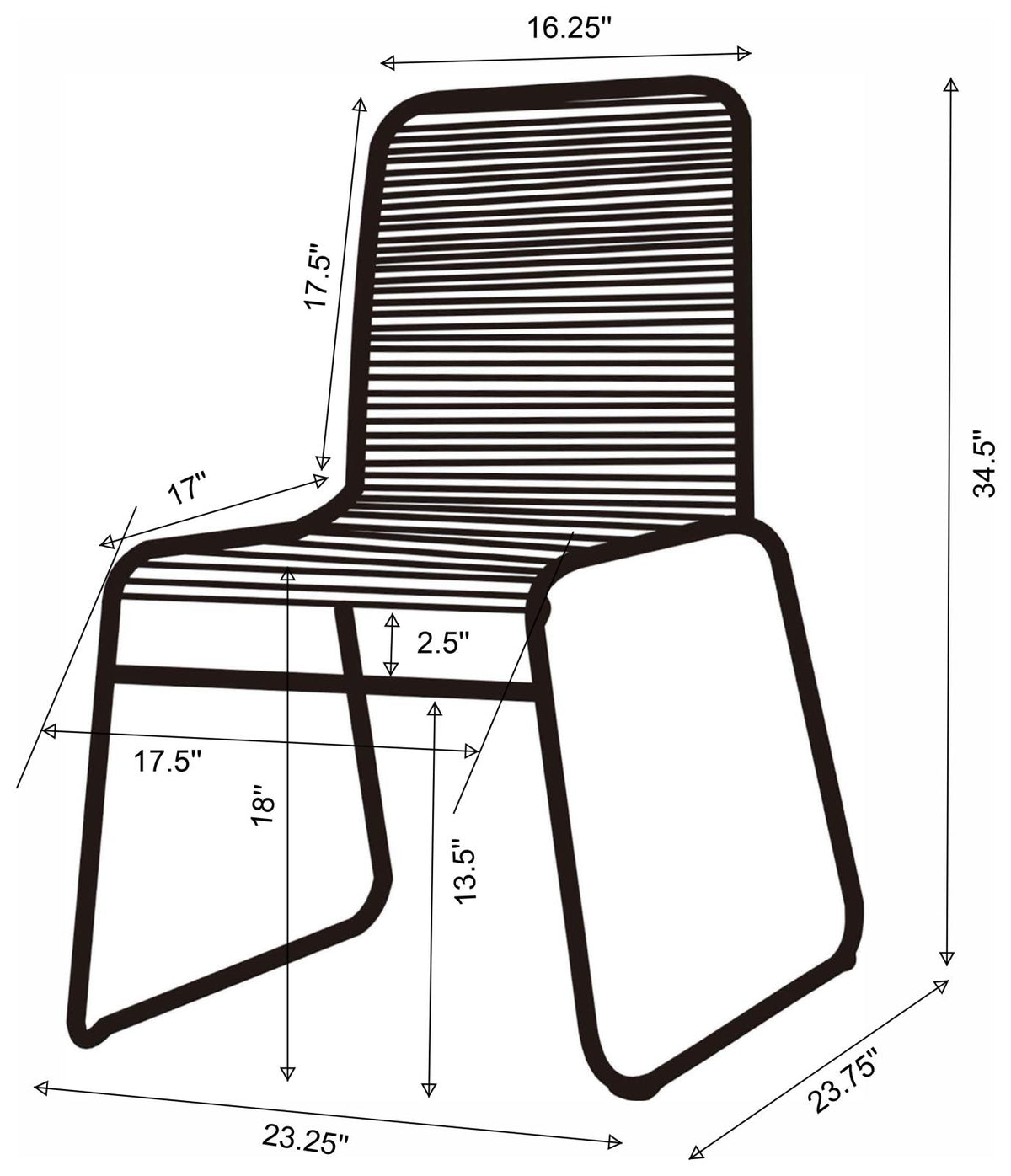Jerome Upholstered Stackable Side Chairs, Set of 2 from Coaster - Luna Furniture
