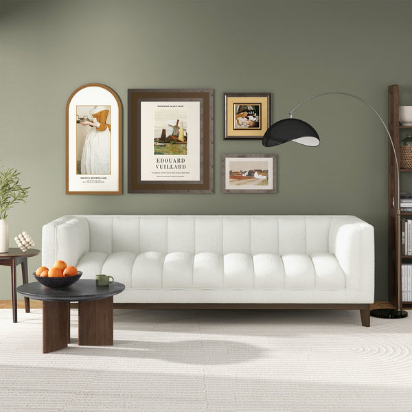 Jersey White Boucle Sofa