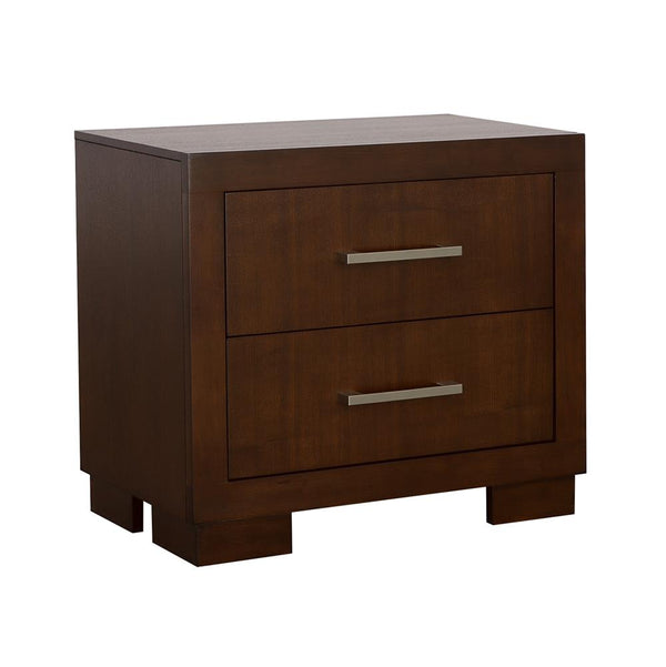 Jessica Cappuccino 2-Drawer Nightstand