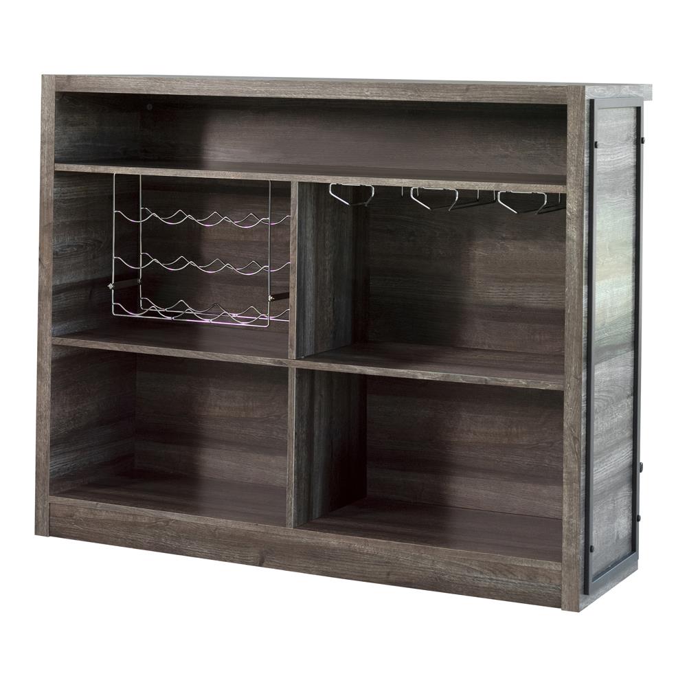 Joe Aged Oak 5-Shelf Bar Unit from Coaster - Luna Furniture