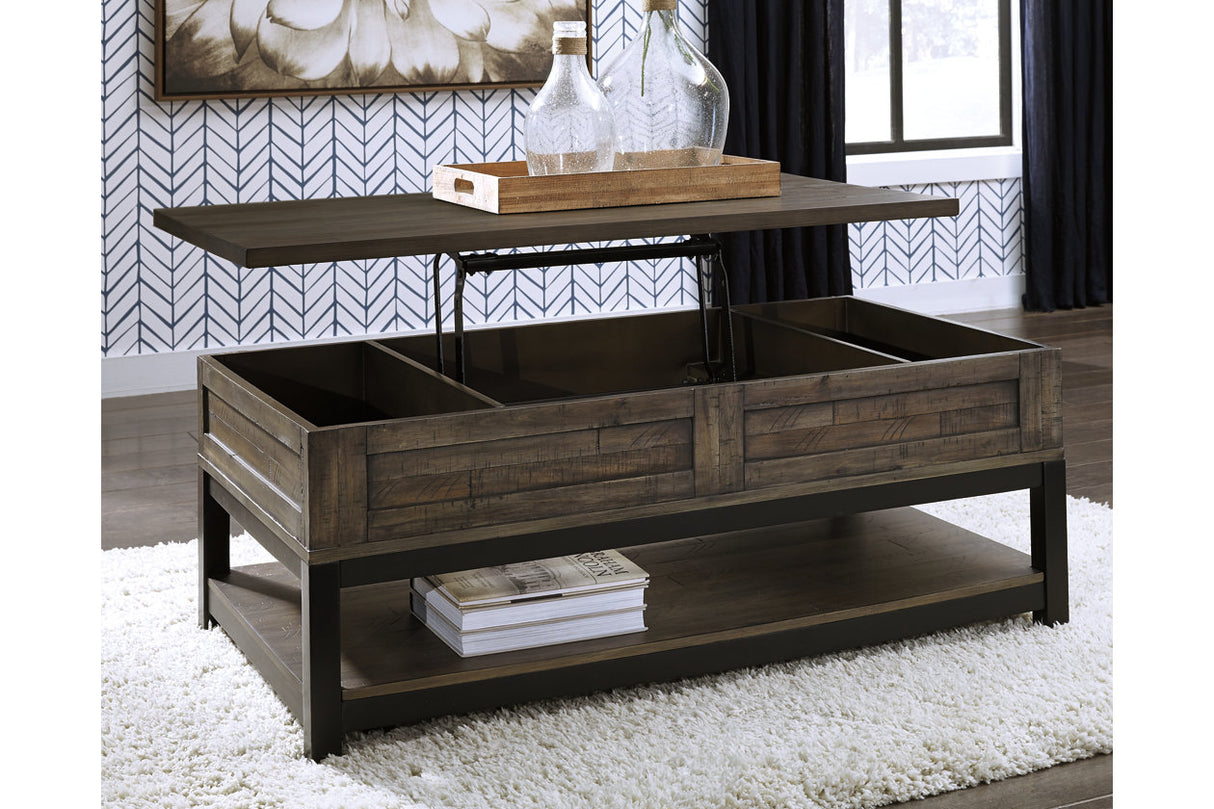 Johurst Grayish Brown Coffee Table with Lift Top from Ashley - Luna Furniture