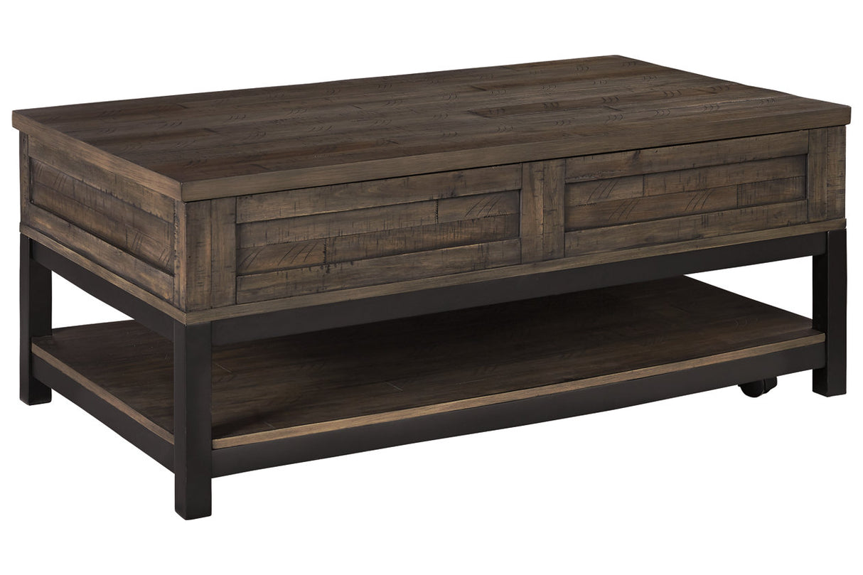 Johurst Grayish Brown Coffee Table with Lift Top from Ashley - Luna Furniture