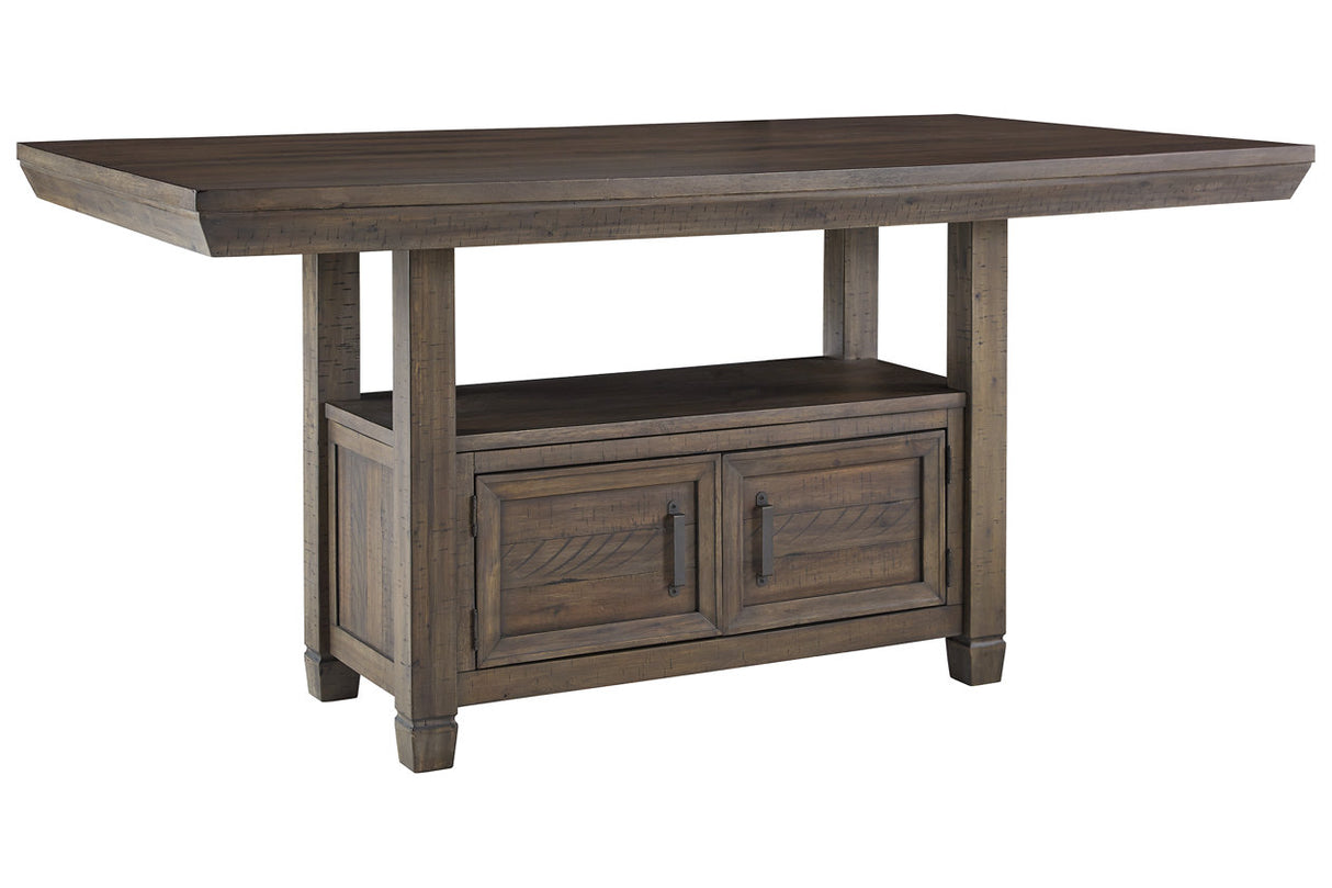 Johurst Grayish Brown Counter Height Dining Table from Ashley - Luna Furniture