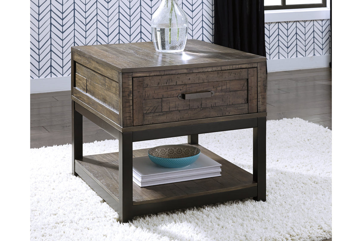 Johurst Grayish Brown End Table from Ashley - Luna Furniture