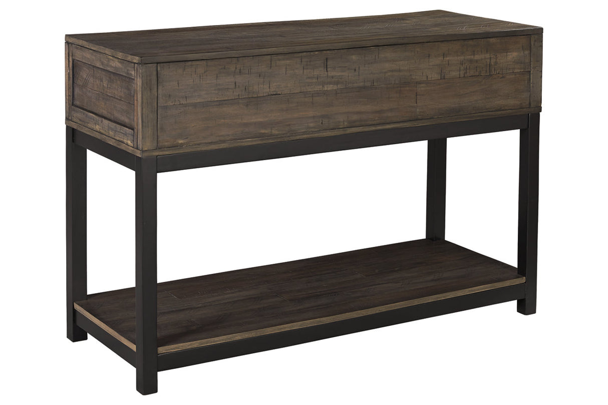 Johurst Grayish Brown Sofa/Console Table from Ashley - Luna Furniture
