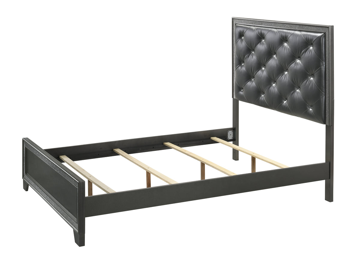 Kaia Gray Queen Panel Bed from Crown Mark - Luna Furniture