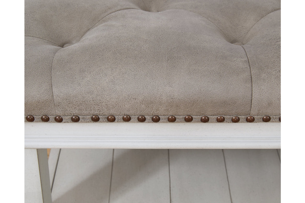 Kanwyn Whitewash Upholstered Ottoman Coffee Table from Ashley - Luna Furniture
