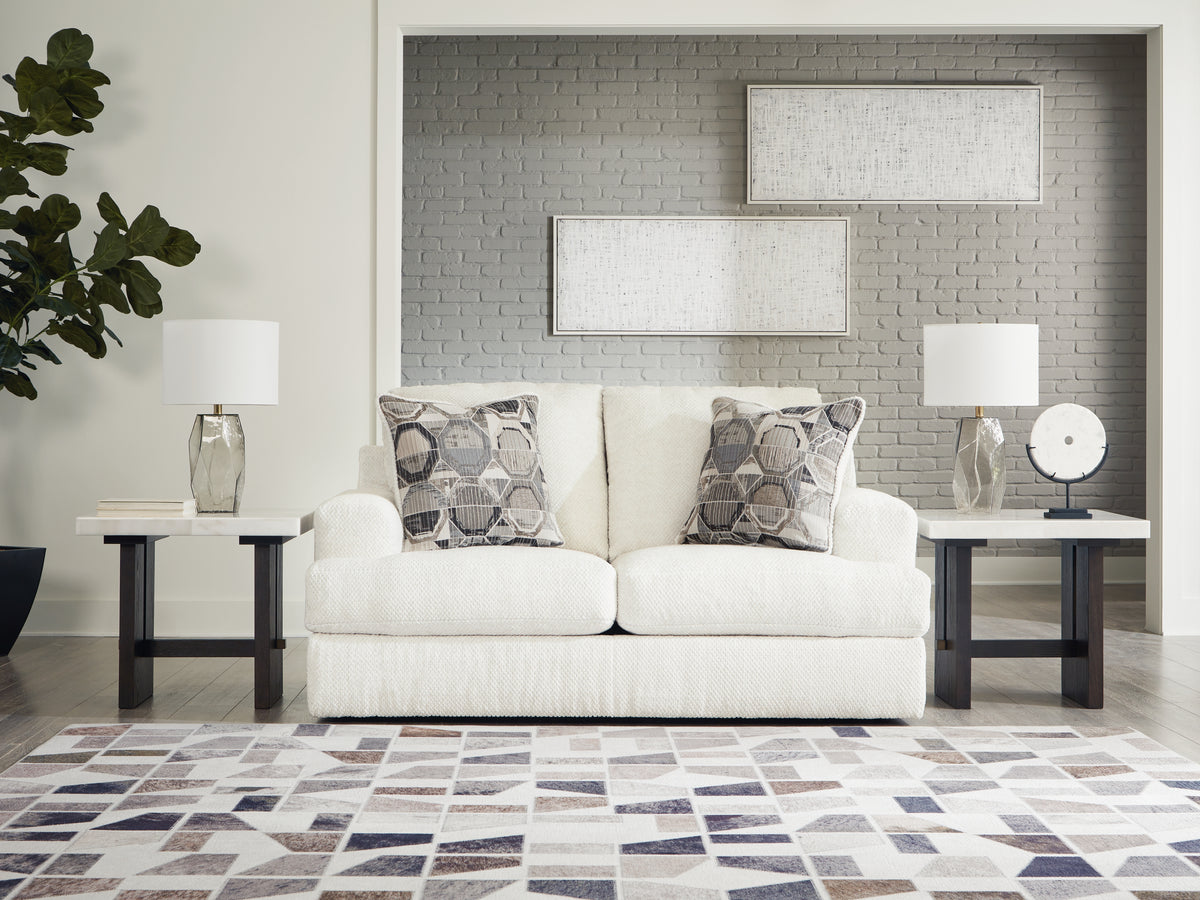 Karinne Linen Loveseat from Ashley - Luna Furniture