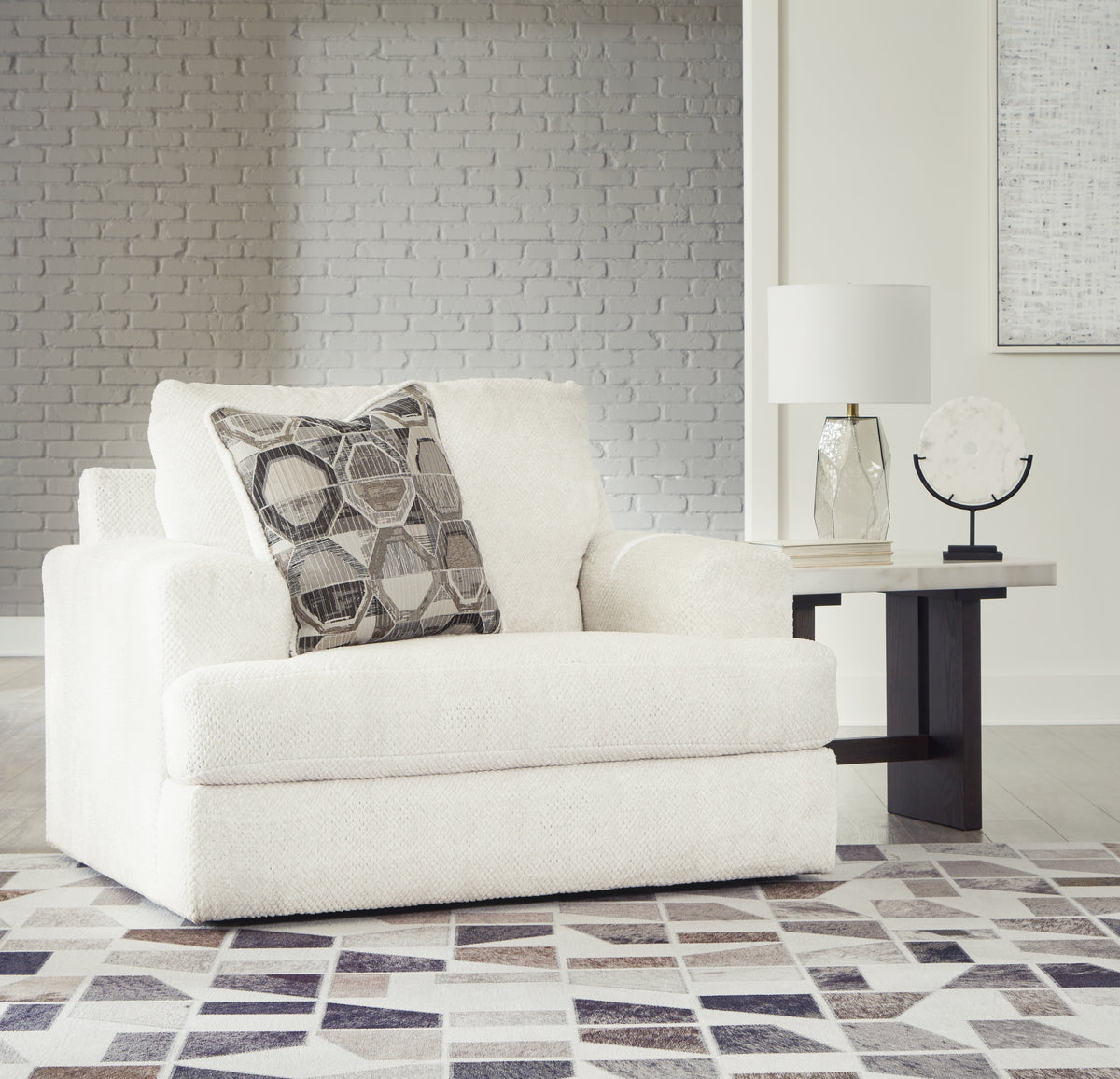 Karinne Linen Oversized Chair from Ashley - Luna Furniture