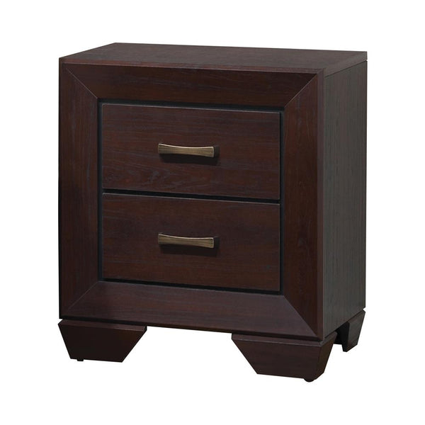 Kauffman Dark Cocoa 2-Drawer Nightstand