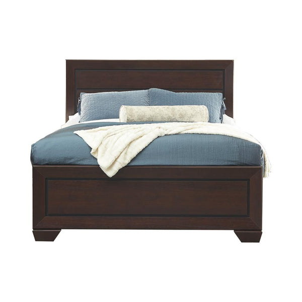 Kauffman Dark Cocoa Eastern King Panel Bed