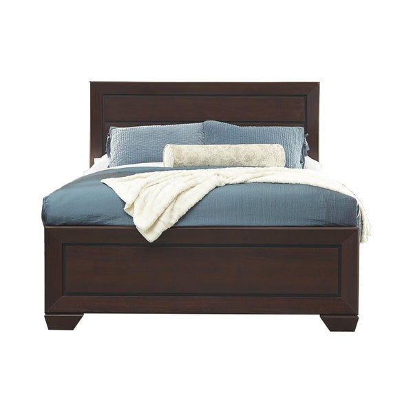 Kauffman Dark Cocoa Queen Panel Bed