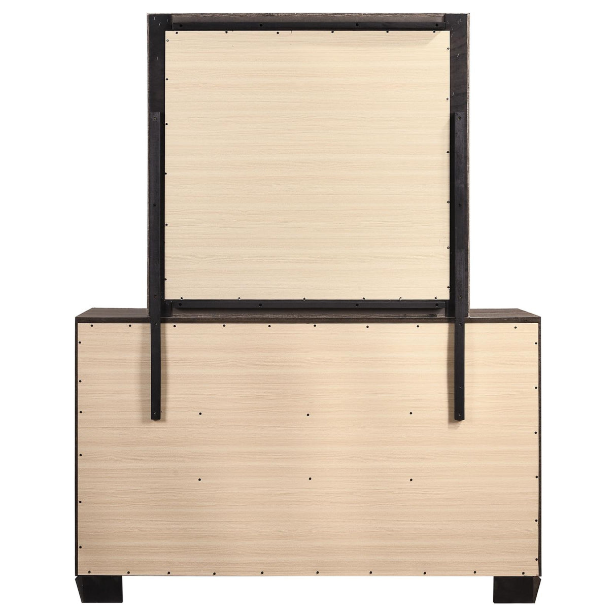 Kauffman Washed Taupe 6-Drawer Dresser with Mirror from Coaster - Luna Furniture