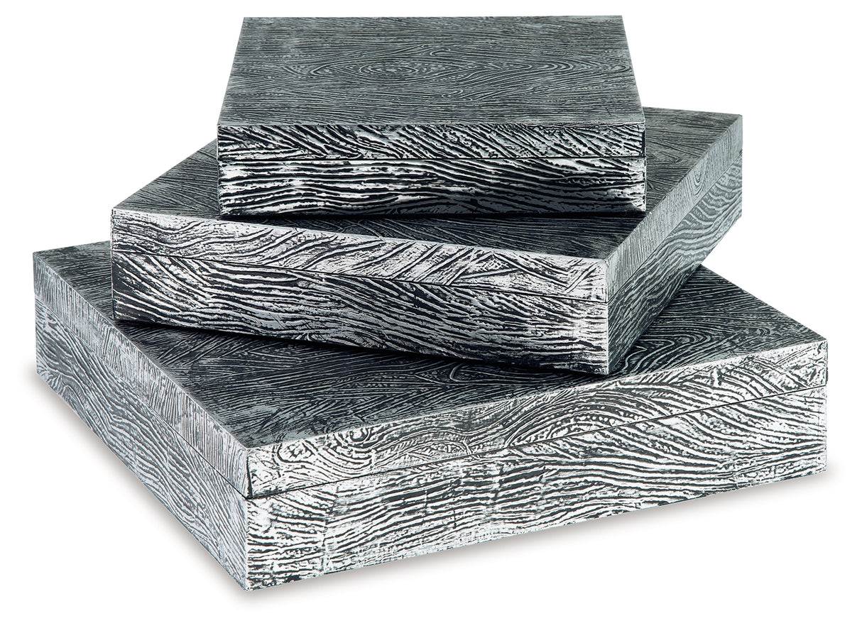 Keldy Antique Pewter Finish Box from Ashley - Luna Furniture