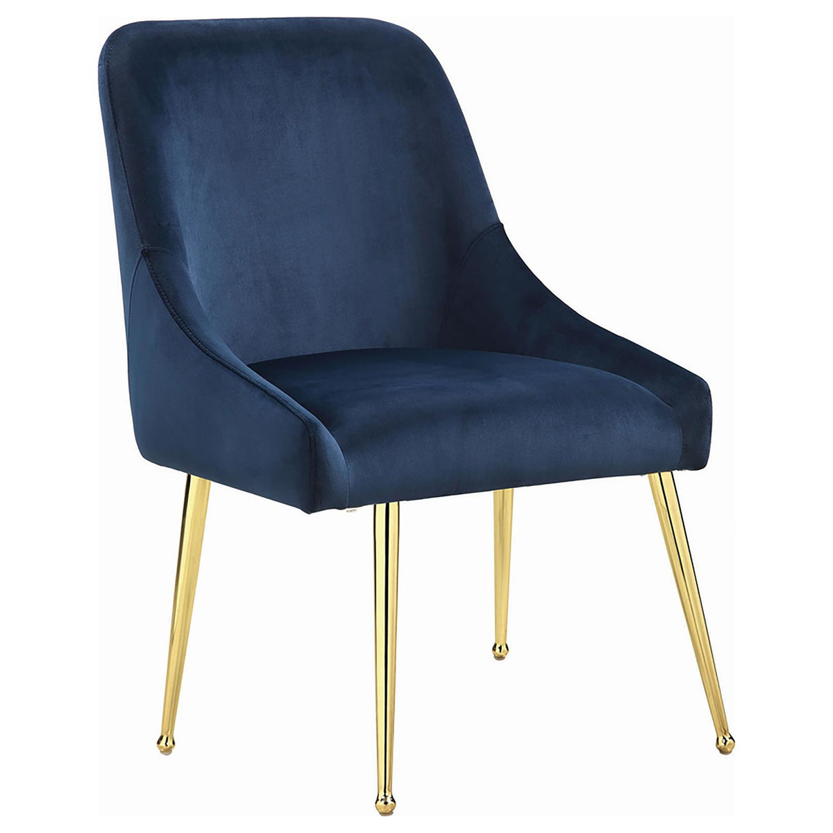 Kella Blue and Gold 5-Piece Round Marble Top Dining Set from Coaster - Luna Furniture