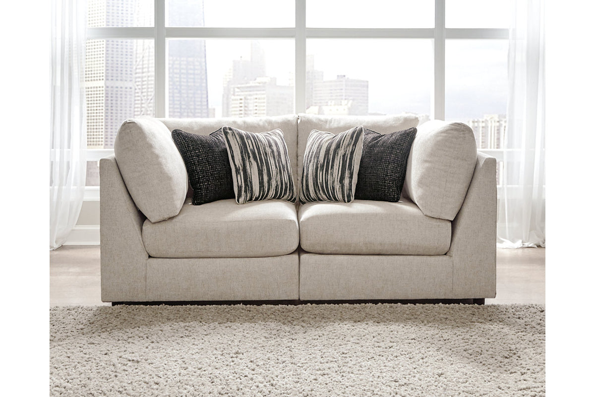 Kellway Bisque 2-Piece Sectional Loveseat from Ashley - Luna Furniture