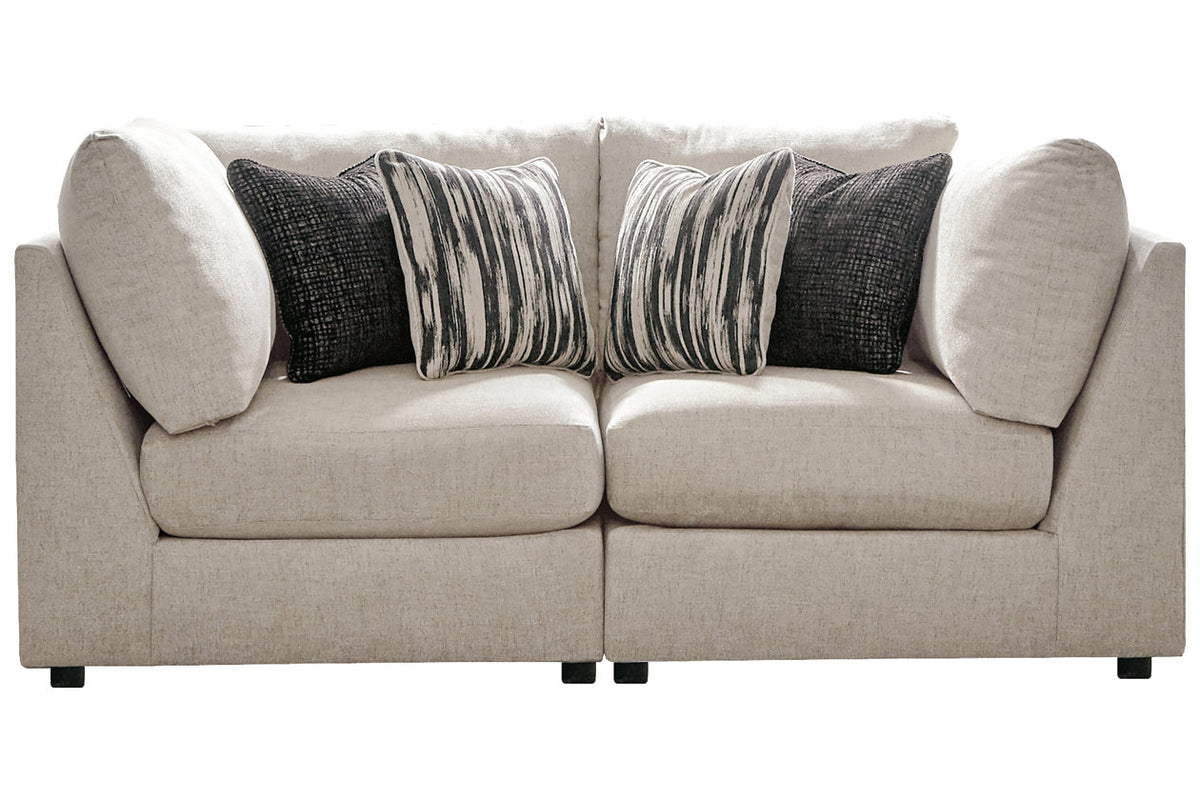 Kellway Bisque 2-Piece Sectional Loveseat from Ashley - Luna Furniture