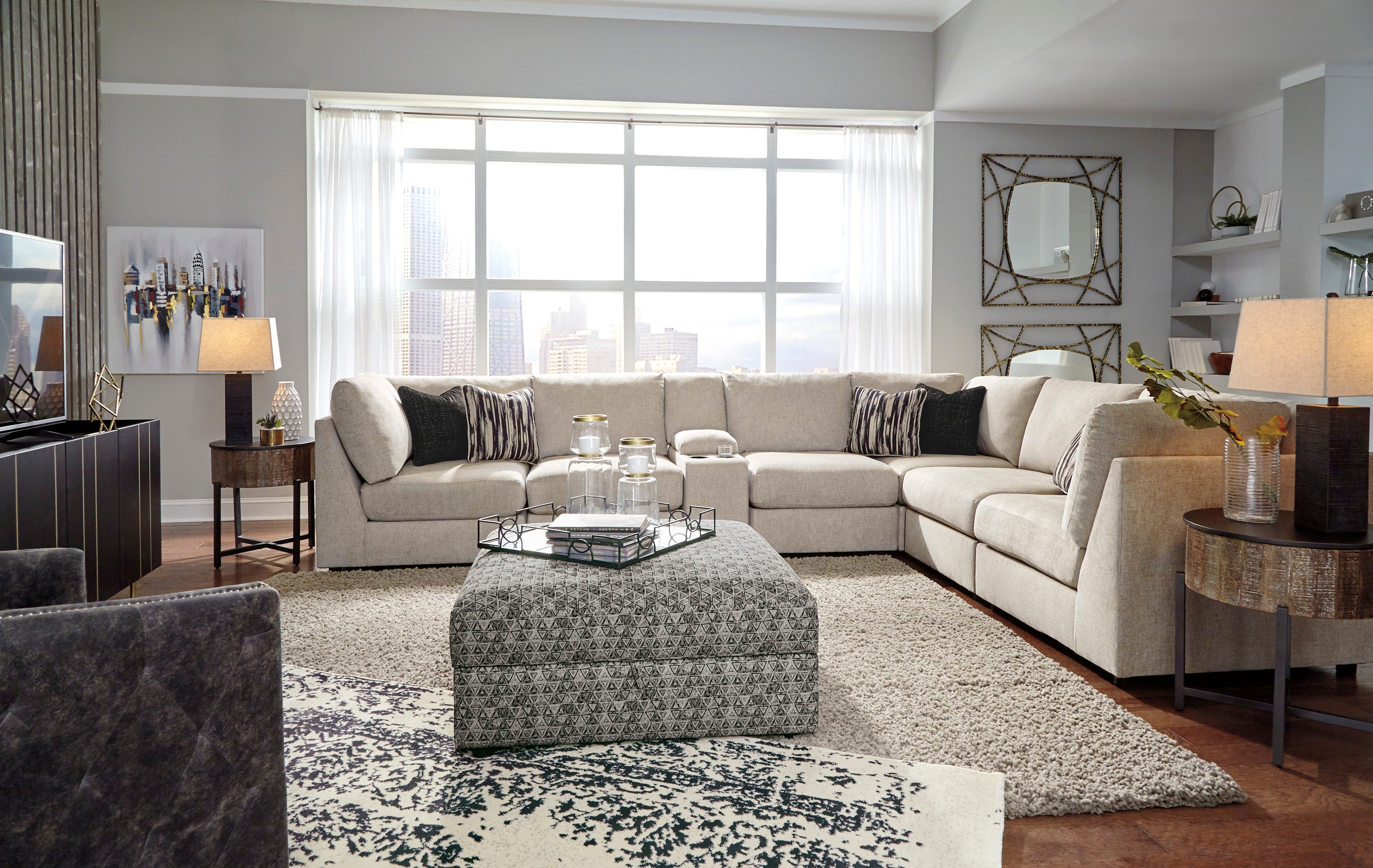 Ashley Kellway Bisque 7-Piece Modular Sectional – Luna Furniture
