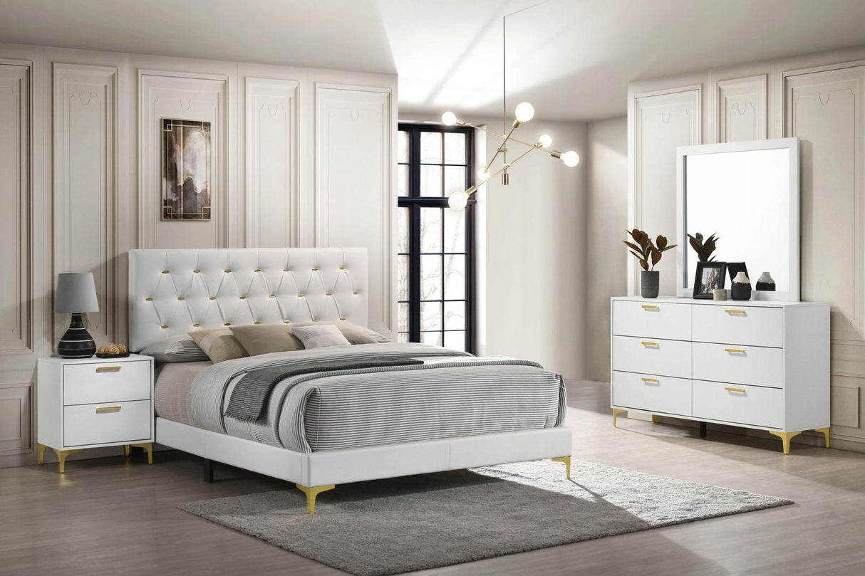 Kendall White 4-Piece Eastern King Bedroom Set from Coaster - Luna Furniture