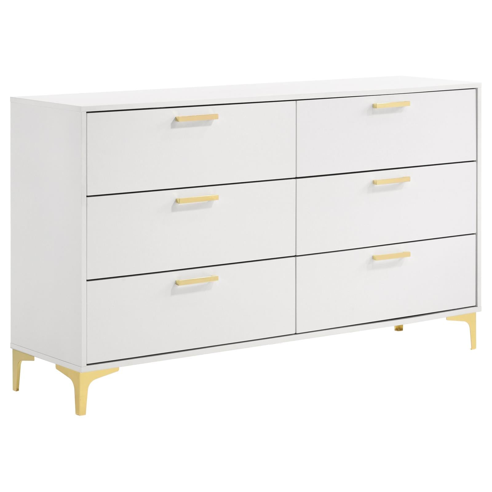 Kendall-White-6-Drawer-Dresser