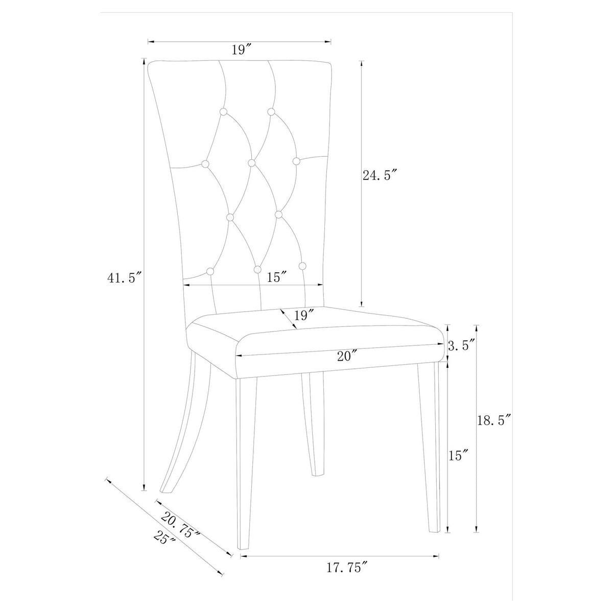 Kerwin Chrome and White 5-Piece Dining Set from Coaster - Luna Furniture