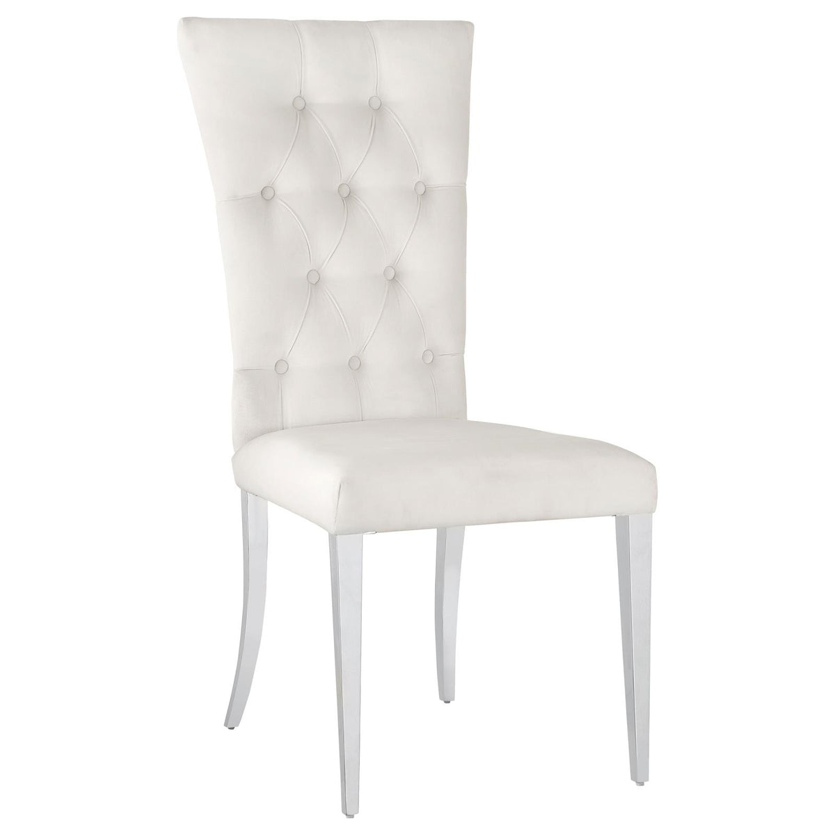 Kerwin Chrome and White 7-Piece Dining Set from Coaster - Luna Furniture