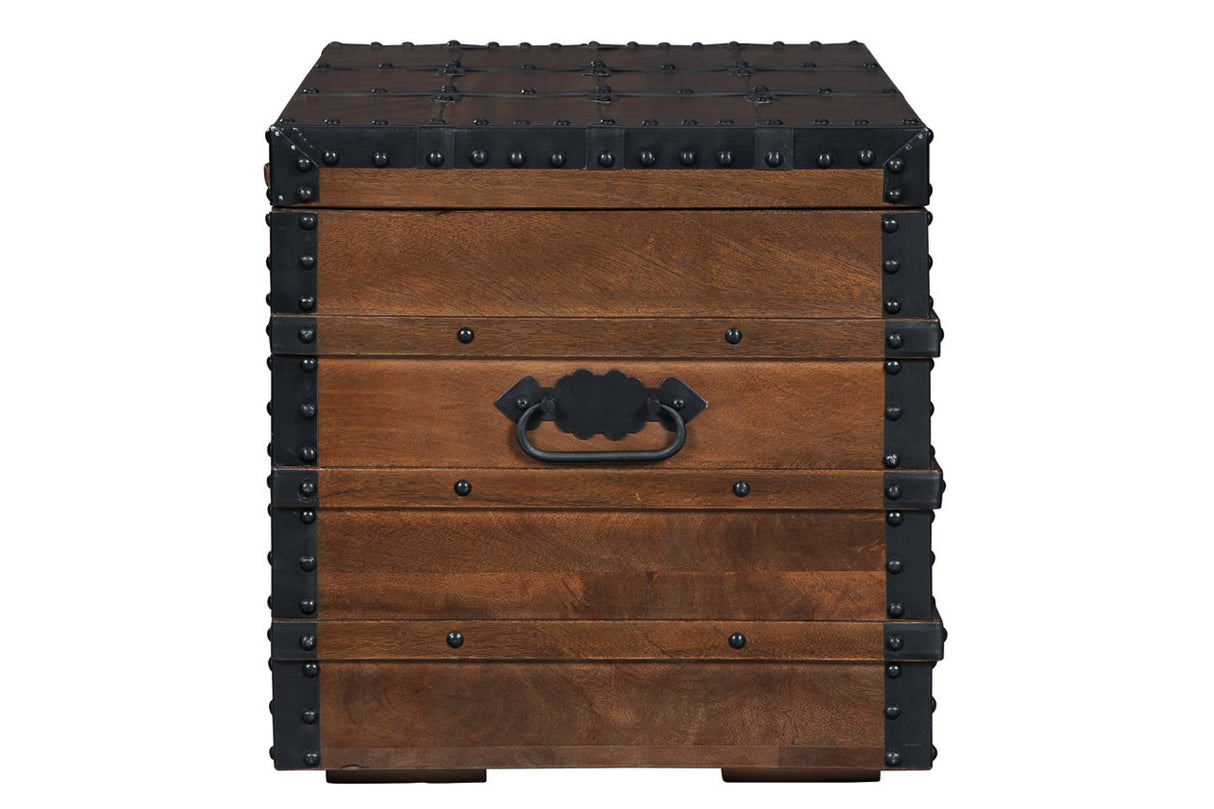 Kettleby Brown Storage Trunk from Ashley - Luna Furniture