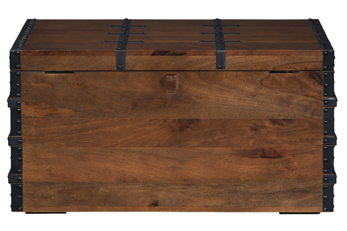 Kettleby Brown Storage Trunk from Ashley - Luna Furniture