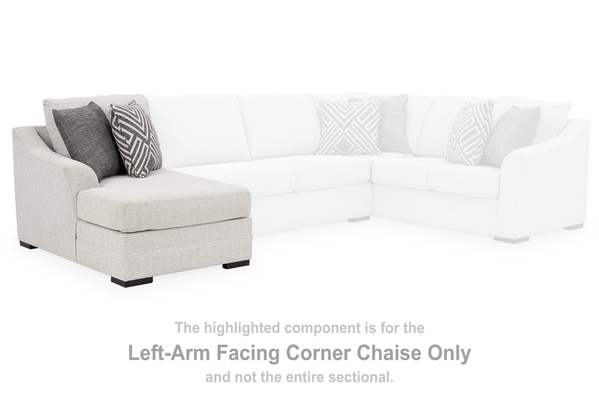 Koralynn Stone Left-Arm Facing Corner Chaise from Ashley Furniture - Luna Furniture