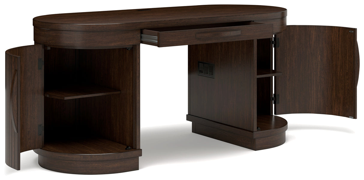 Korestone Warm Brown 63" Home Office Desk from Ashley - Luna Furniture