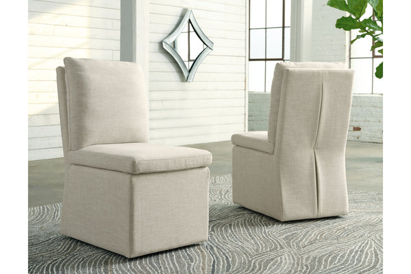 Krystanza Oatmeal Dining Chair, Set of 2
