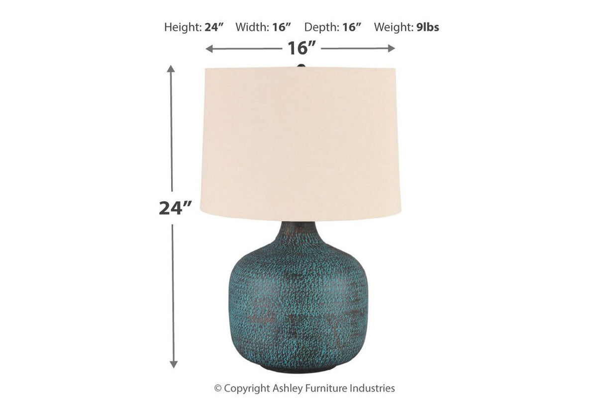 Malthace Patina Table Lamp from Ashley - Luna Furniture