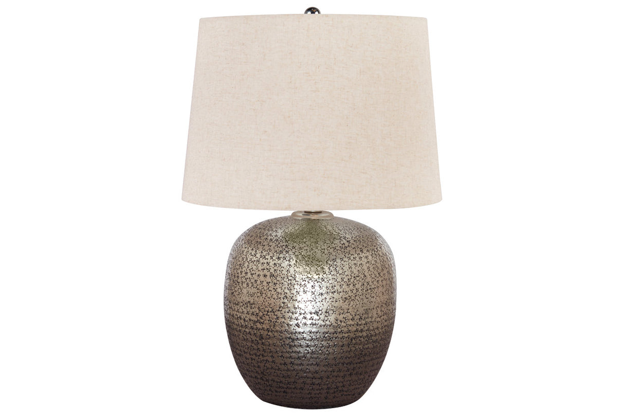 Magalie Antique Silver Finish Table Lamp from Ashley - Luna Furniture