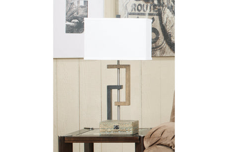 Syler Brown/Silver Finish Table Lamp, Set of 2 -  - Luna Furniture