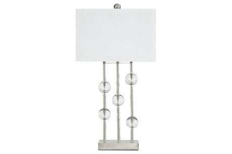 Jaala Clear/Silver Finish Table Lamp -  - Luna Furniture