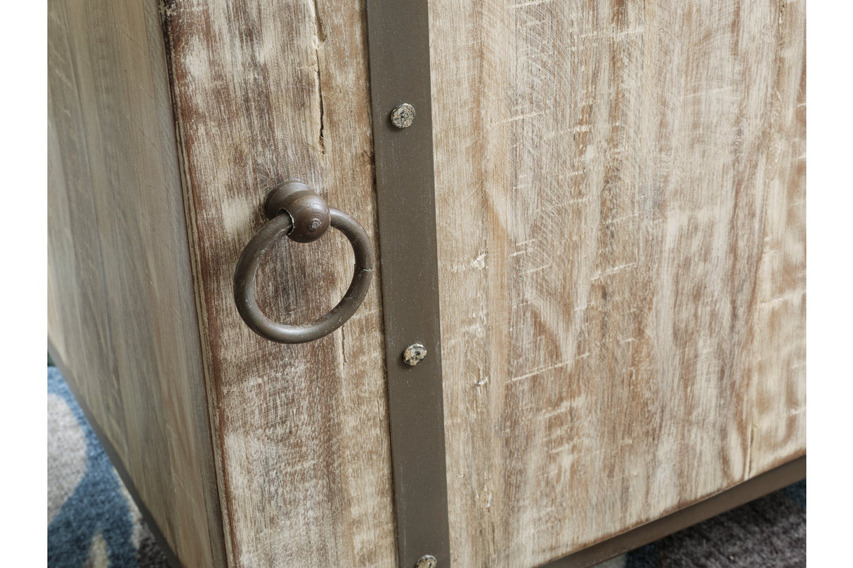 Laddford Whitewash Accent Cabinet from Ashley - Luna Furniture