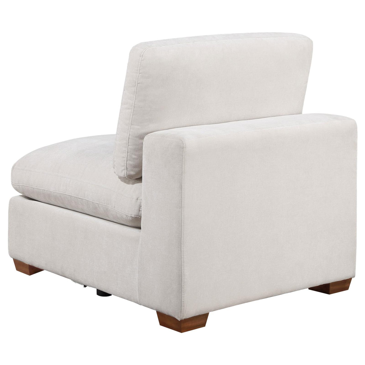 Lakeview Ivory Upholstered Armless Chair from Coaster - Luna Furniture