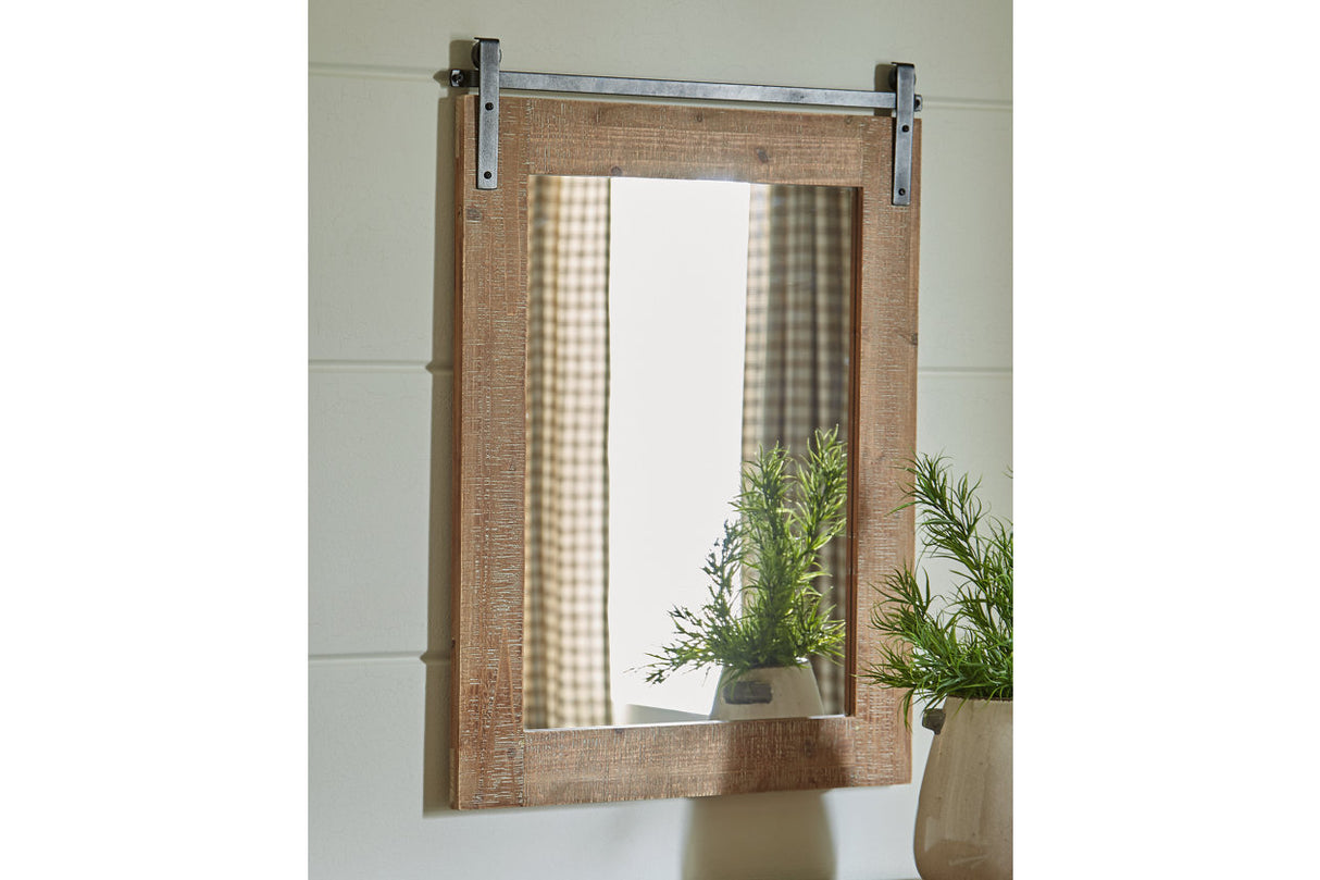 Lanie Antique Brown Accent Mirror from Ashley - Luna Furniture
