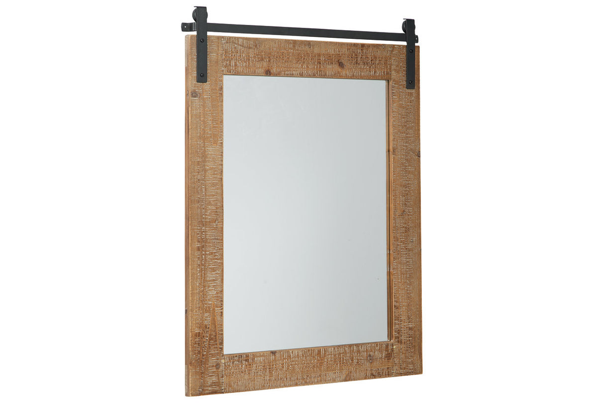 Lanie Antique Brown Accent Mirror from Ashley - Luna Furniture